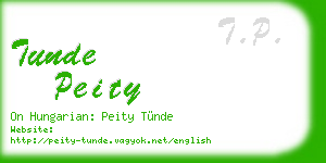 tunde peity business card