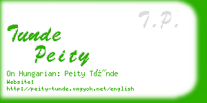 tunde peity business card